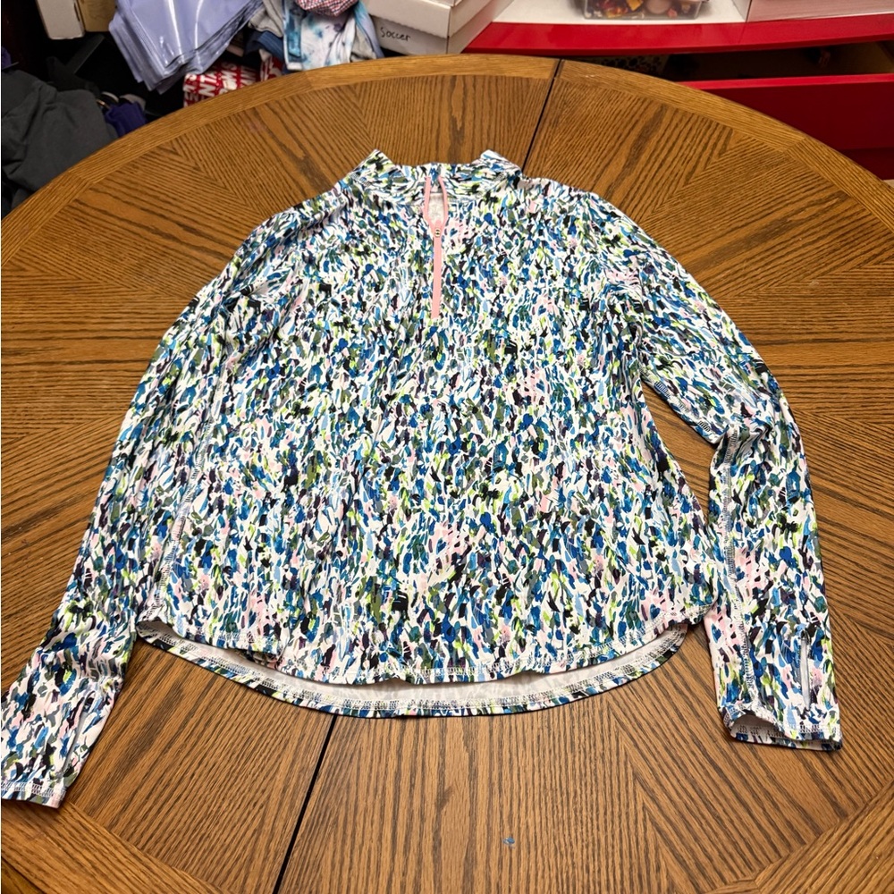 Jofit Multi Colored Quater Zip Pullover - image 1